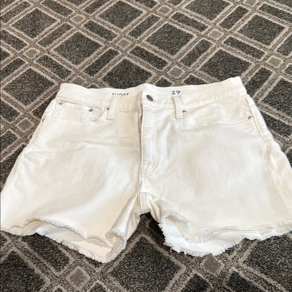 NWT J Crew Women's White Denim Shorts size 29